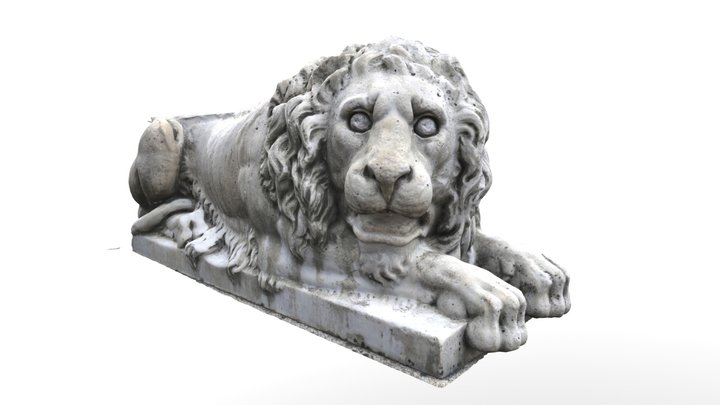 Büsing Palait Lion Sculpture 3D Model