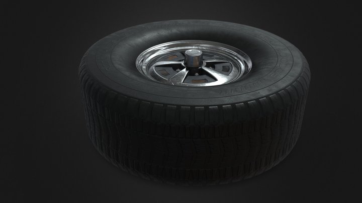 Tyre and Rims - Mid-Poly | Painted 3D Model