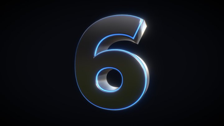 3D Number - 6 (SIX)