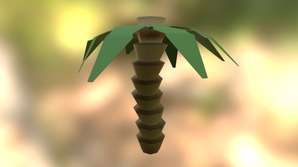 Low Poly Palm Tree - 3D model by kzinnemers [e7e7943] - Sketchfab