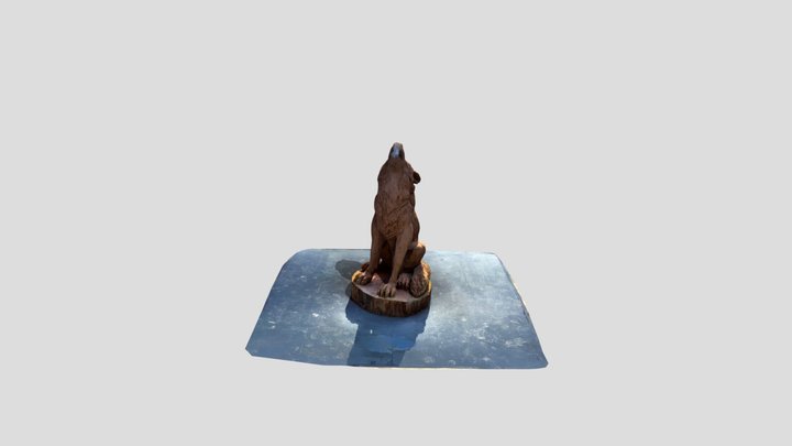 Bury St Edmunds Wolf Carved By Luke Chapman 3D Model