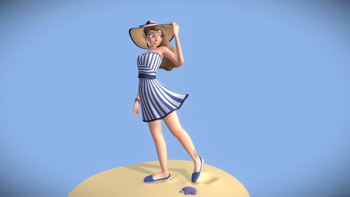 Day on the Beach 3D Model