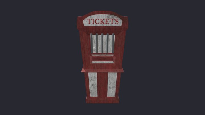Ticket Booth 3D Model