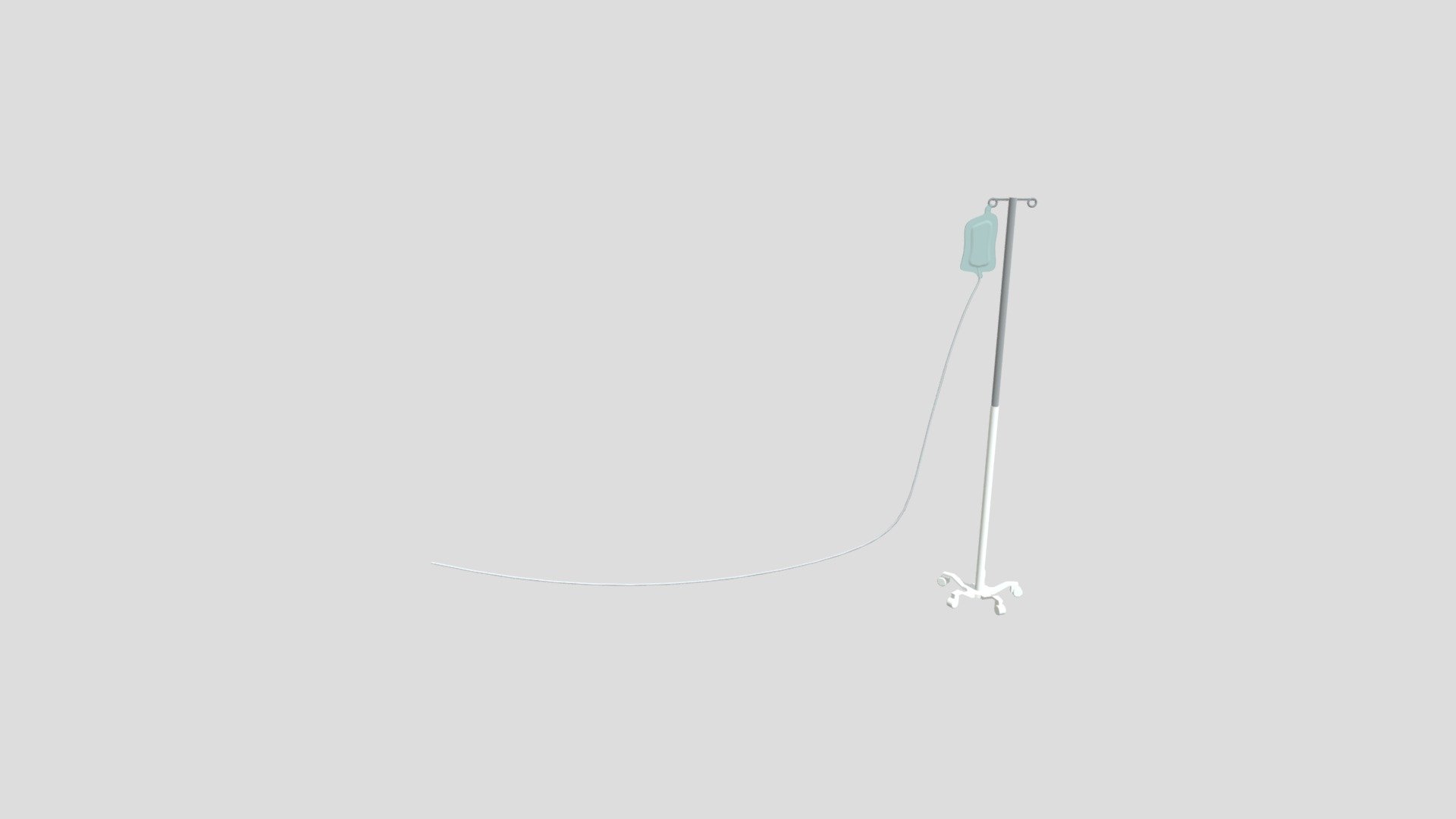 Clinical_drip_stand_with_tubev2 v1 - Download Free 3D model by Keith ...