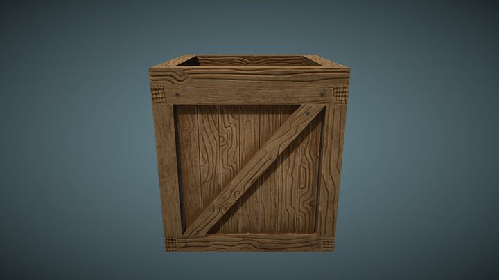Stylized Crate 3D Model