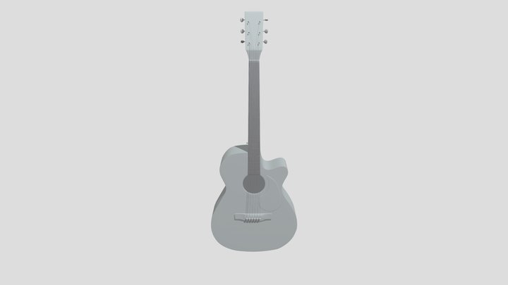 Classic Acoustic Guitar 3D Model