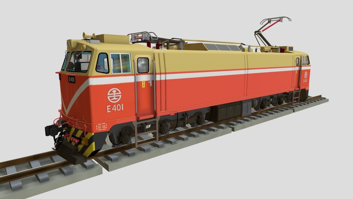 Taiwan Railway GE E400 / Interior 3D Model