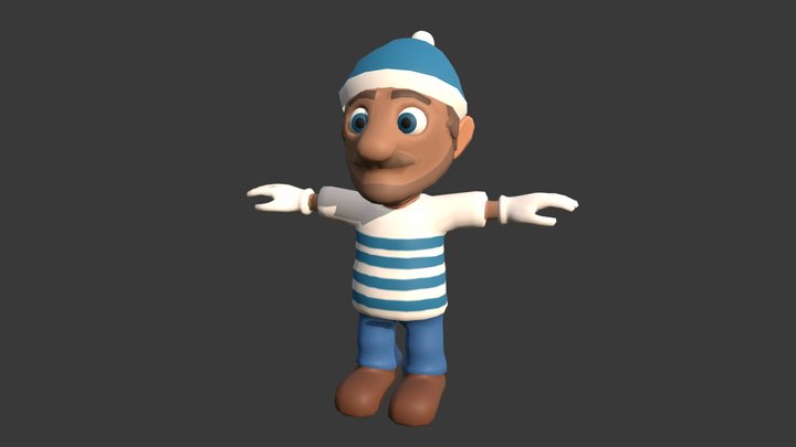 Alfred - The curious fisherman 3D Model