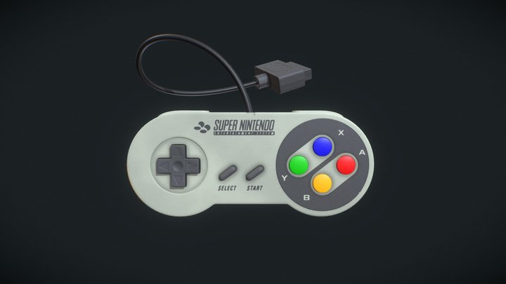 Super Nintendo Controller 3D Model
