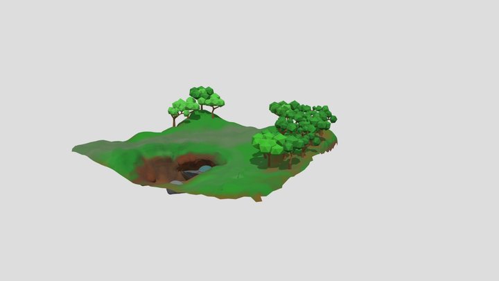 Crash Site Terrain 3D Model