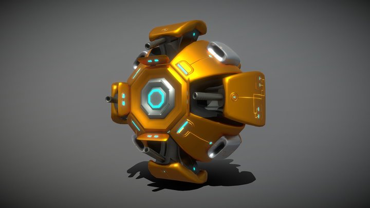 Combat Drone 3D Model