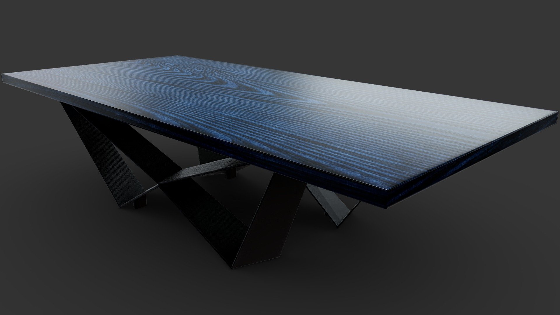 Modern Blue Table - Buy Royalty Free 3D model by HGN [e7f498b ...