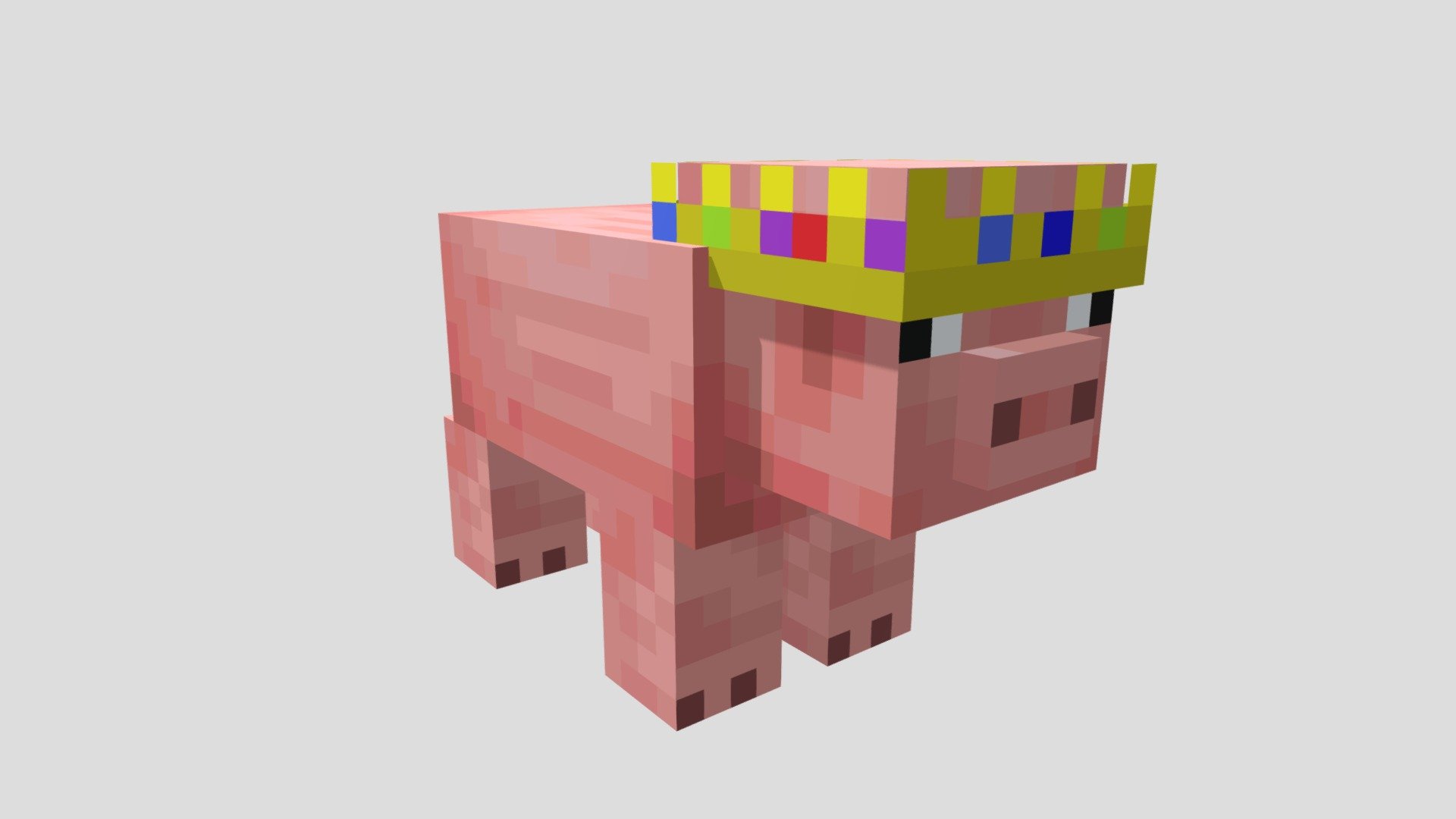 I created a texture that gives the Technoblade crown to pigs