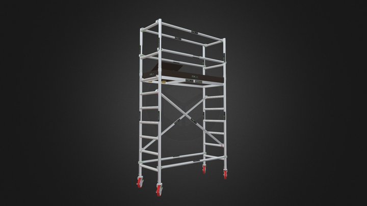 3.2 NARROW SCAFFOLDING TOWER 3D Model