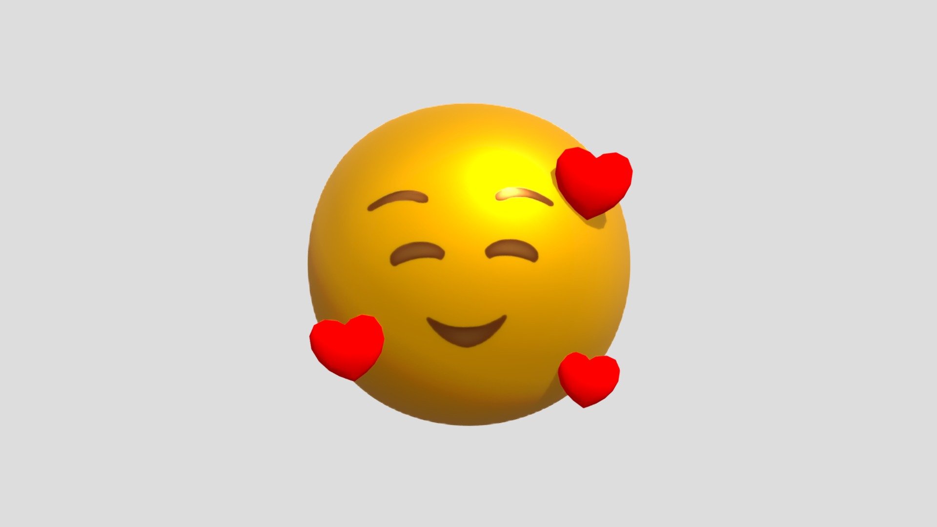 3D In Love Emoji — Sketchfab embed 3D viewer