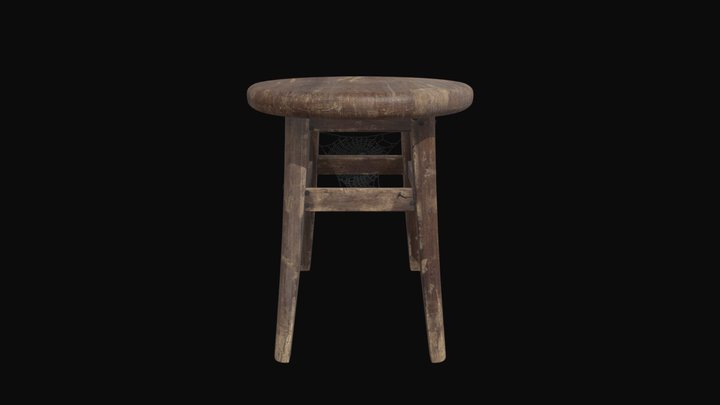 game ready prop - stool 3D Model