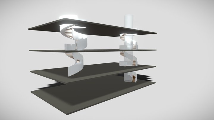 Wenteltrappen - The Box (verkleint) V2 3D Model