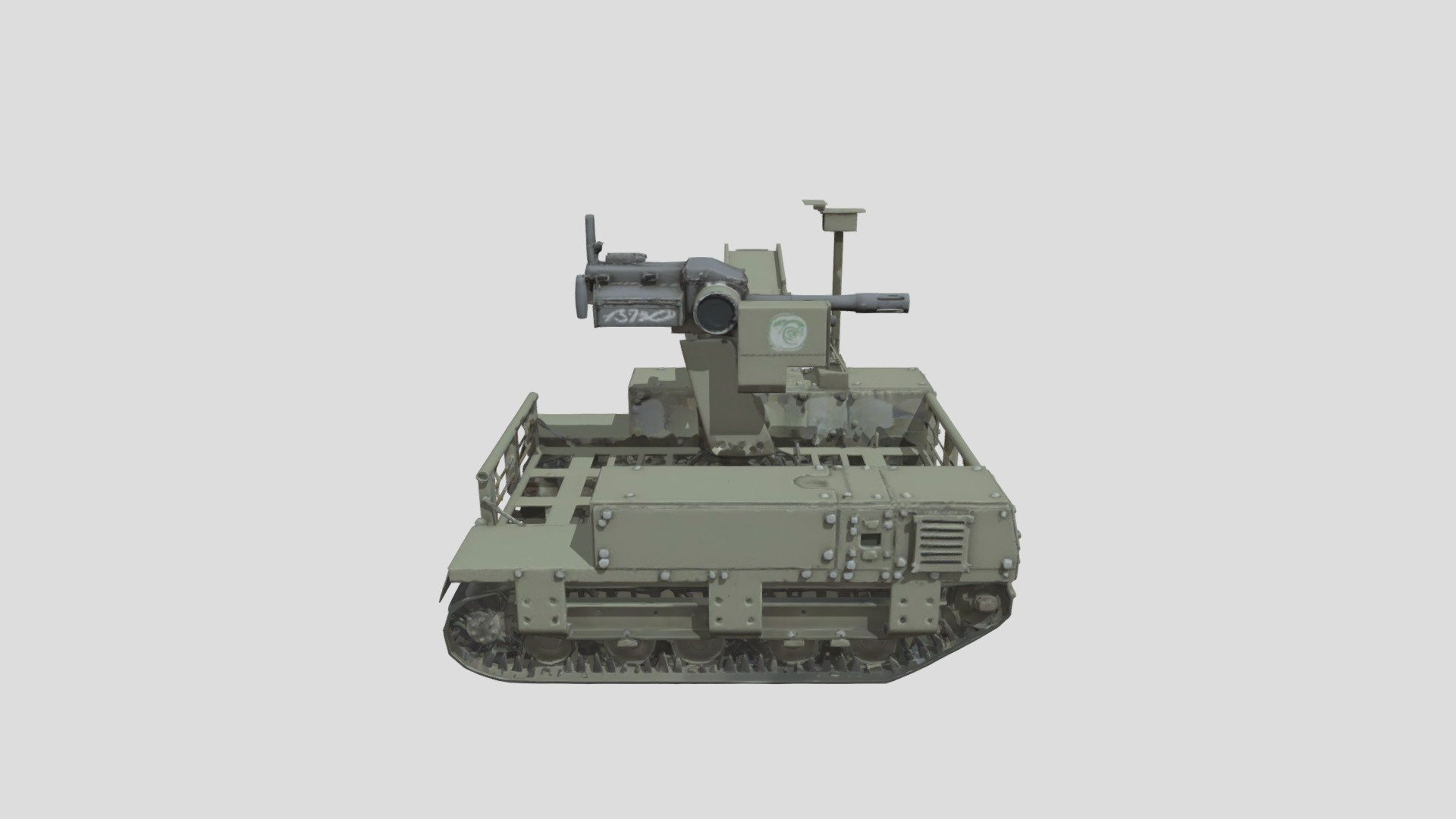 Military+turret+robot+3d+model - Download Free 3D model by Mike ...