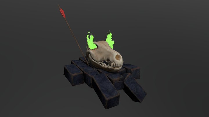 Greyhound skull 3D Model