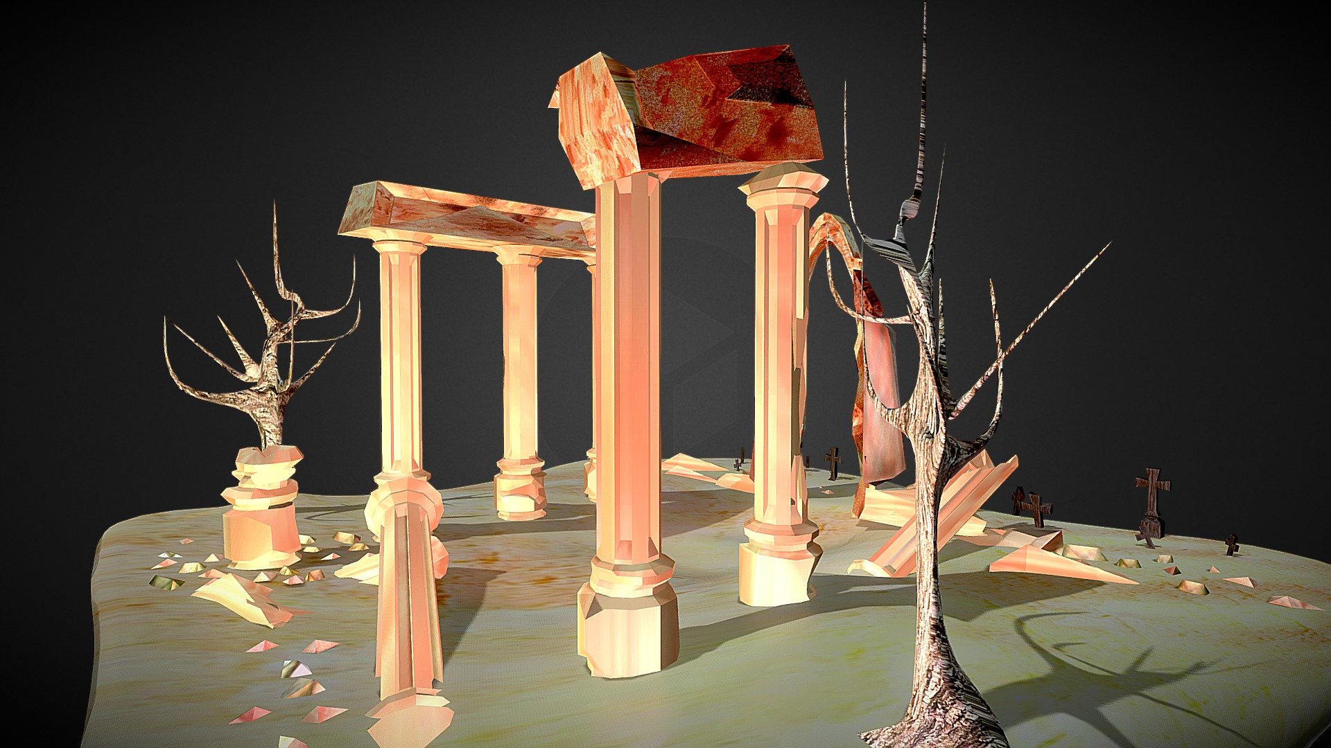 3D Roman Ruins 947 Tablecloths