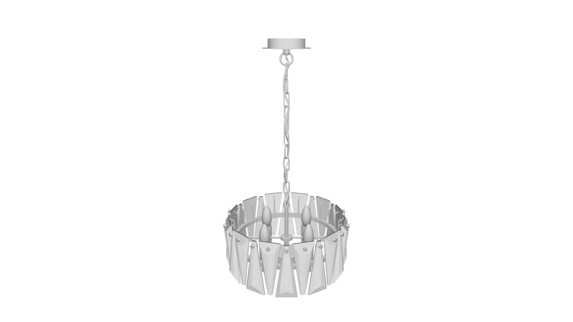 Люстра подвесная хрустальная 38 см хром Punt... - 3D model by dg-home ...