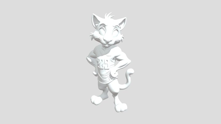 Blue Panther Athlete 3D Model