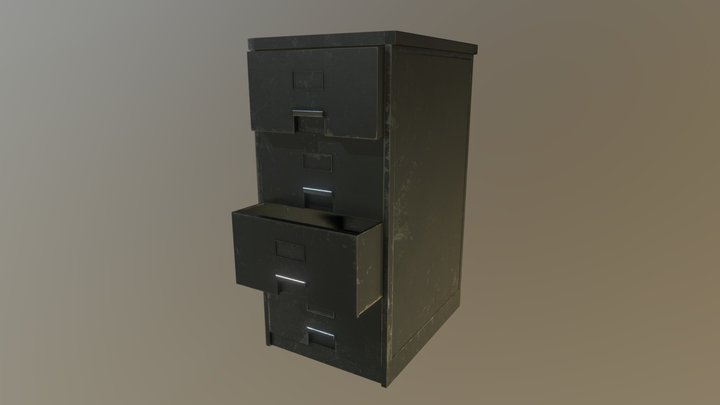 File Cabinet 3D Model