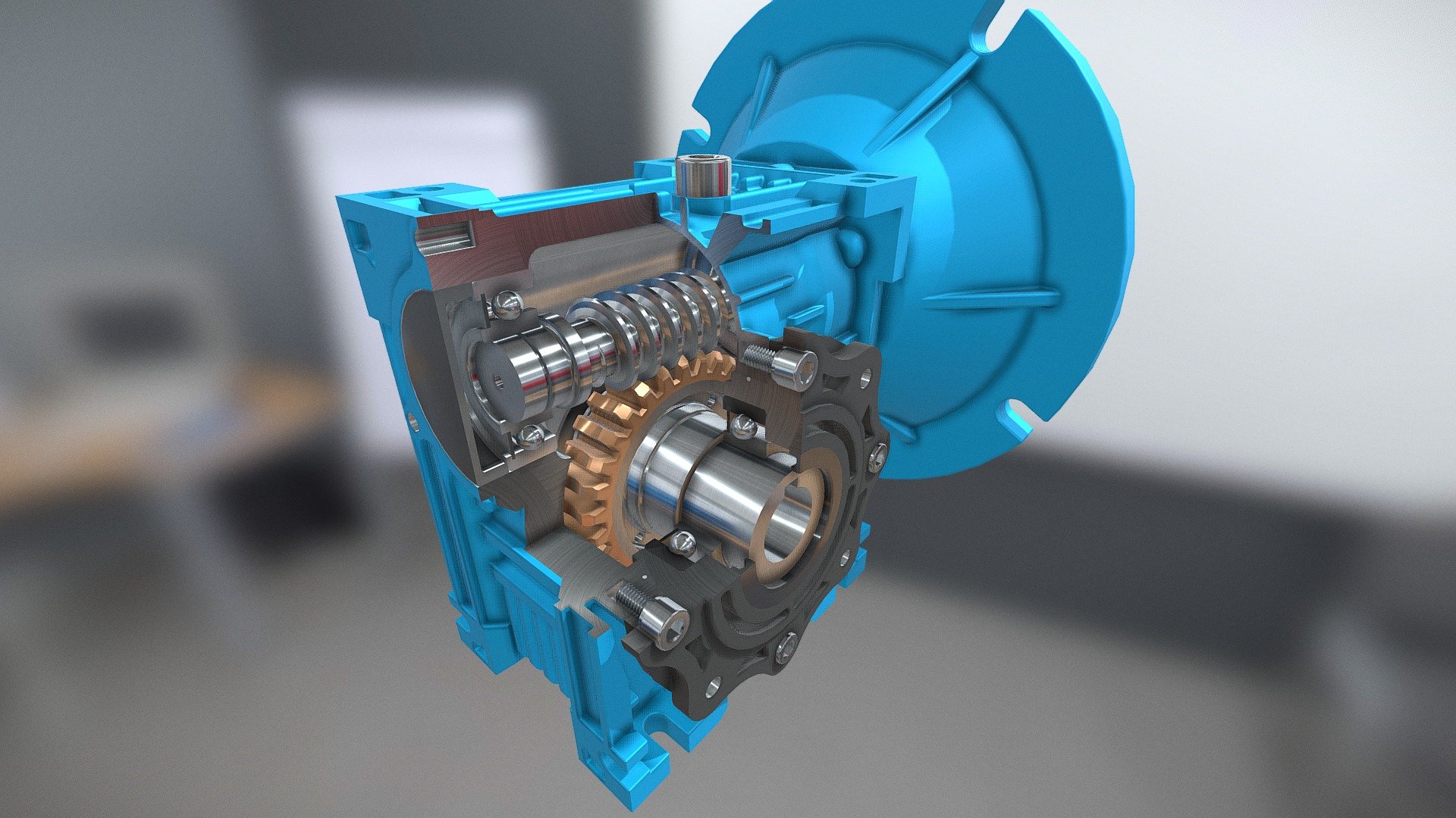 Warm Gearbox - Download Free 3D model by T-FLEX CAD ST (Free ...