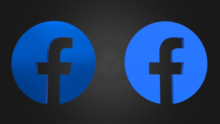 Facebook Logo 3D Model