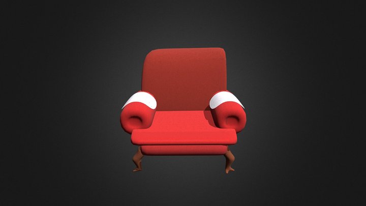 Courage The Cowardly Dog Armchair 3D Model