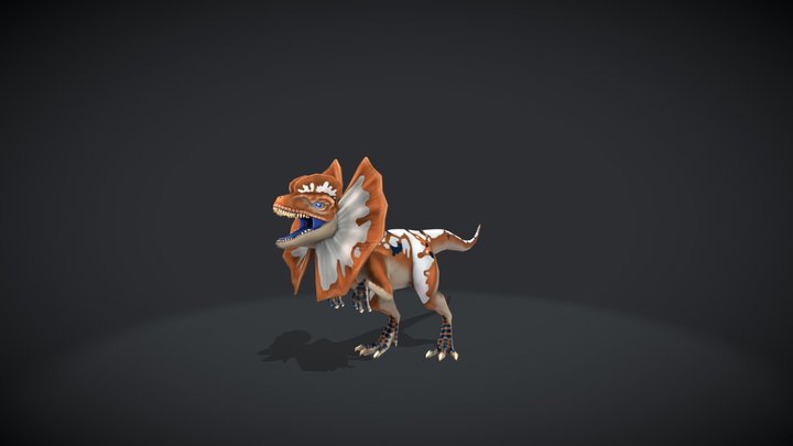 Dilophosaurus - Warparty 3D Model