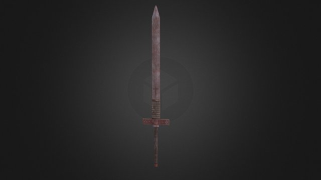 Post Apocalyptic Knight Sword 3D Model