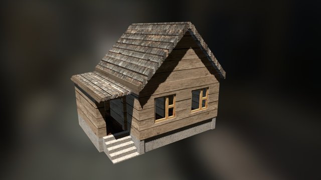 Voxel Country house 3D Model