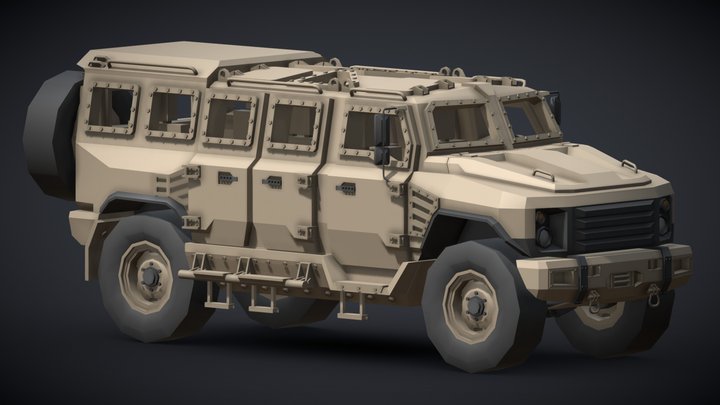 RIDA BURAN APC 10 (Low Poly) 3D Model