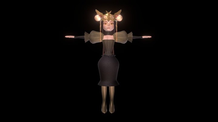 燈泡女士 3D Model