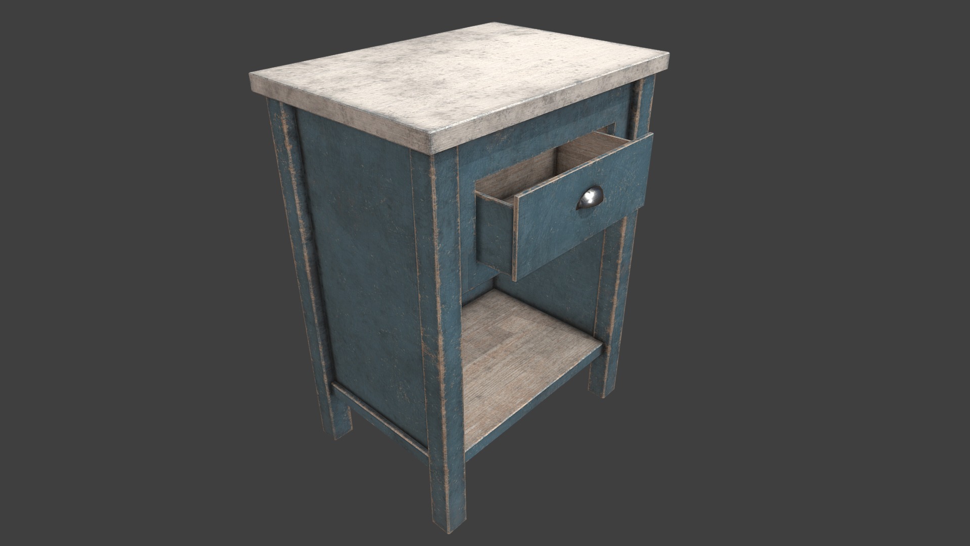 3D model End Table 3B PBR - This is a 3D model of the End Table 3B PBR. The 3D model is about a wooden table with a round top.