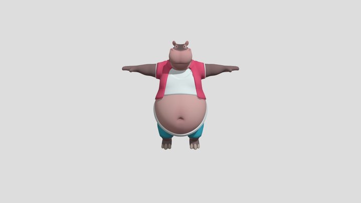 Hippo Mai Tai_ Shorts_ Unity2 3D Model