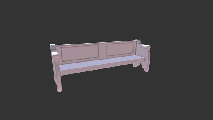 Church Bench 3D Model