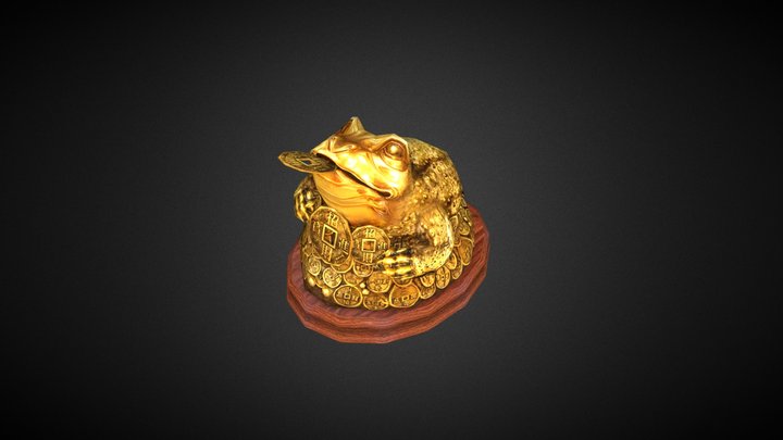 Gold Frog 3D Model