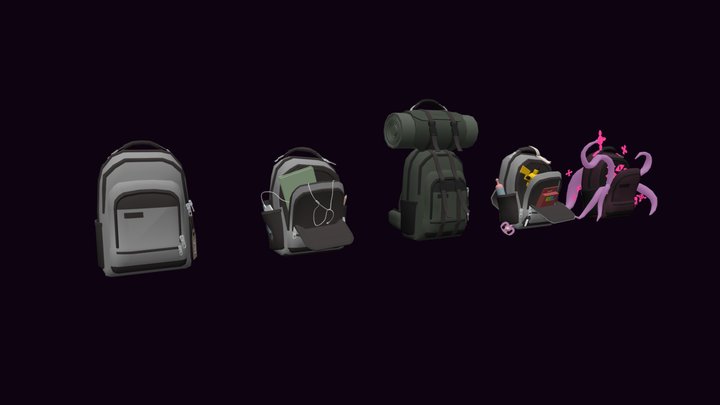 backpacks blockout homework 3D Model