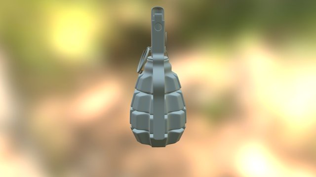 Soviet F1 Fragmentaion Grenade WW2 3D Model