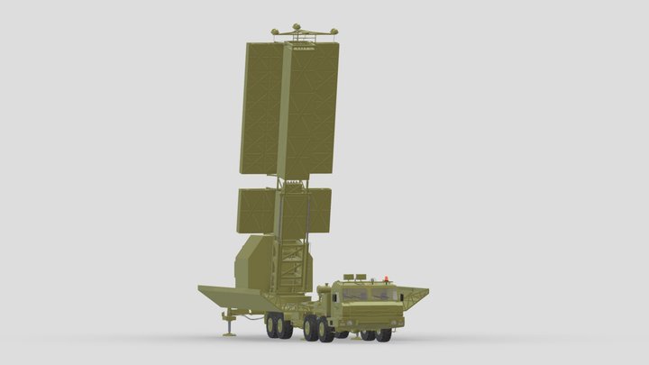55Zh6ME Nebo M RLM-S L-Band Radar System 3D Model