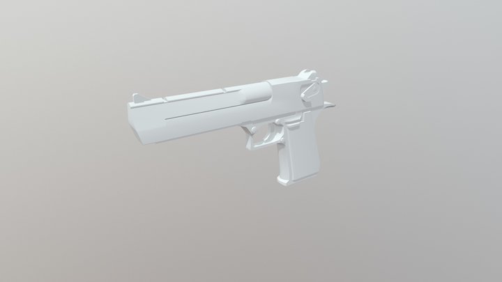 Lowpoly Desert Eagle 3D Model