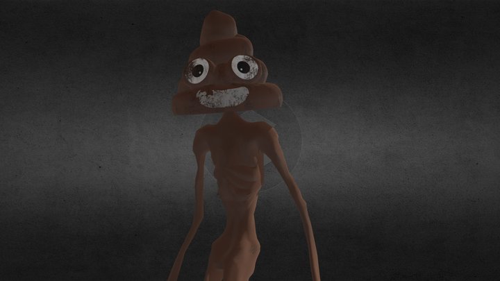 Poop Head rigged with animation 3D Model
