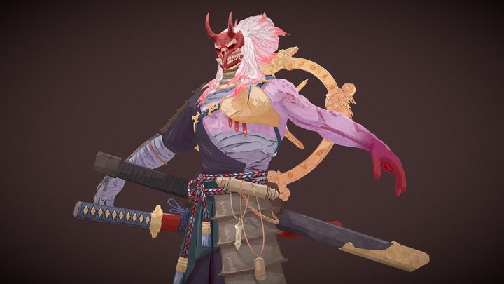 Chaos Samurai T-pose 3D Model