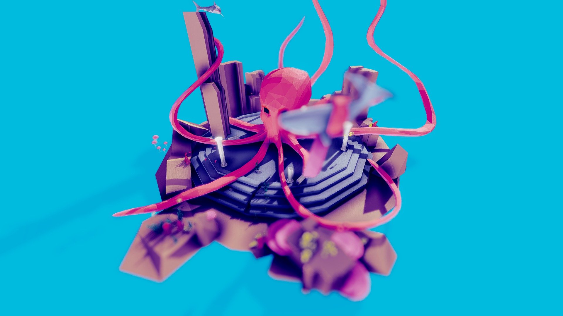 Lowpoly marine life