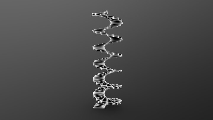 UXR Spiral Stairs 3D Model