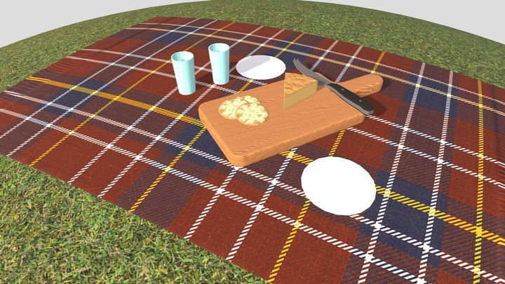 picnic scene completed 3D Model