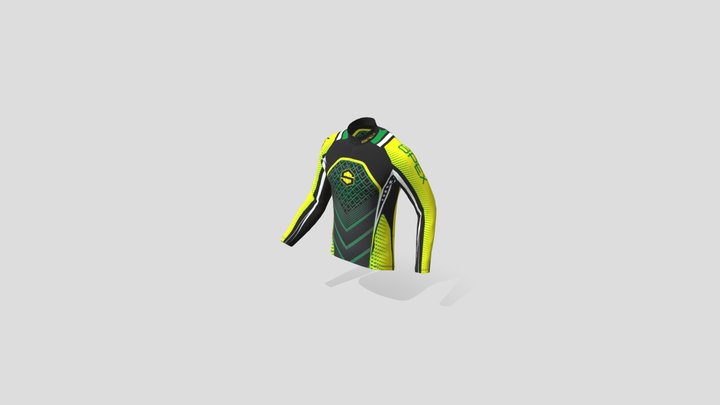 Full Sleeve Cycling Jersey 3D Model