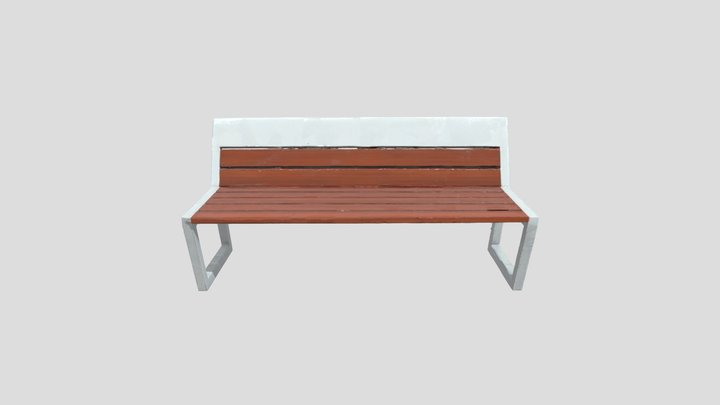 Modern Outdoor Public Bench.